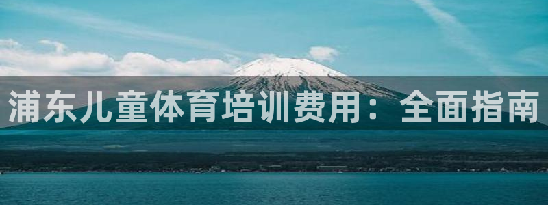 极悦平台是干嘛的：浦东儿童体育培训费用：全面指南