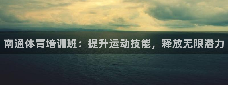极悦娱乐成7O777：南通体育培训班：提升运动技能，